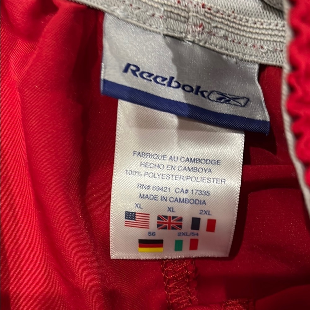 Men's Running Shorts, Reebok Black and Red - Picture 2 of 7